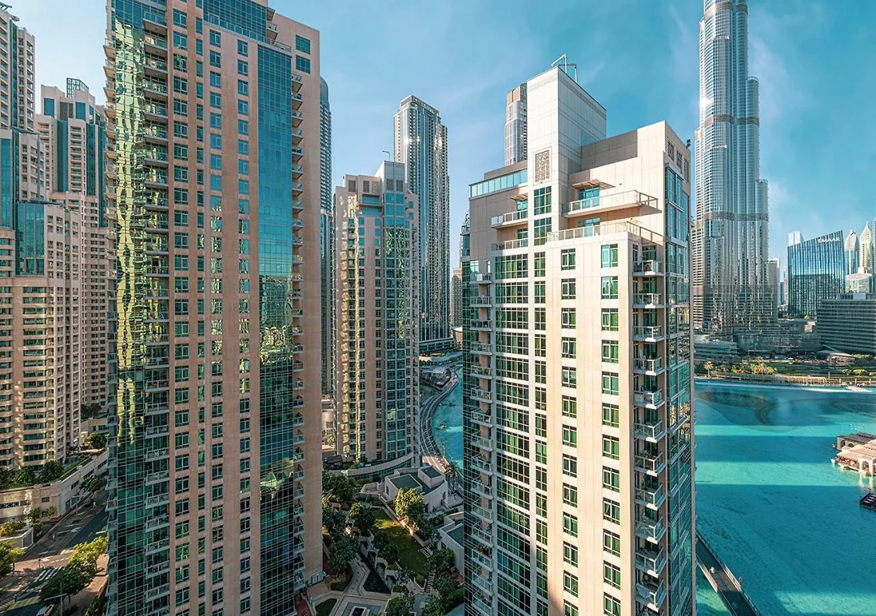 公寓 Stunning 2 Bedroom Burj Khalifa Fountain Views 迪拜